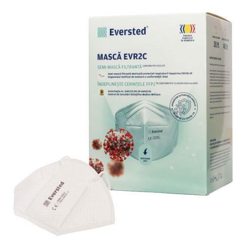 Mască protecție respiratorie, FFP2, în 5 straturi, Eversted - 4